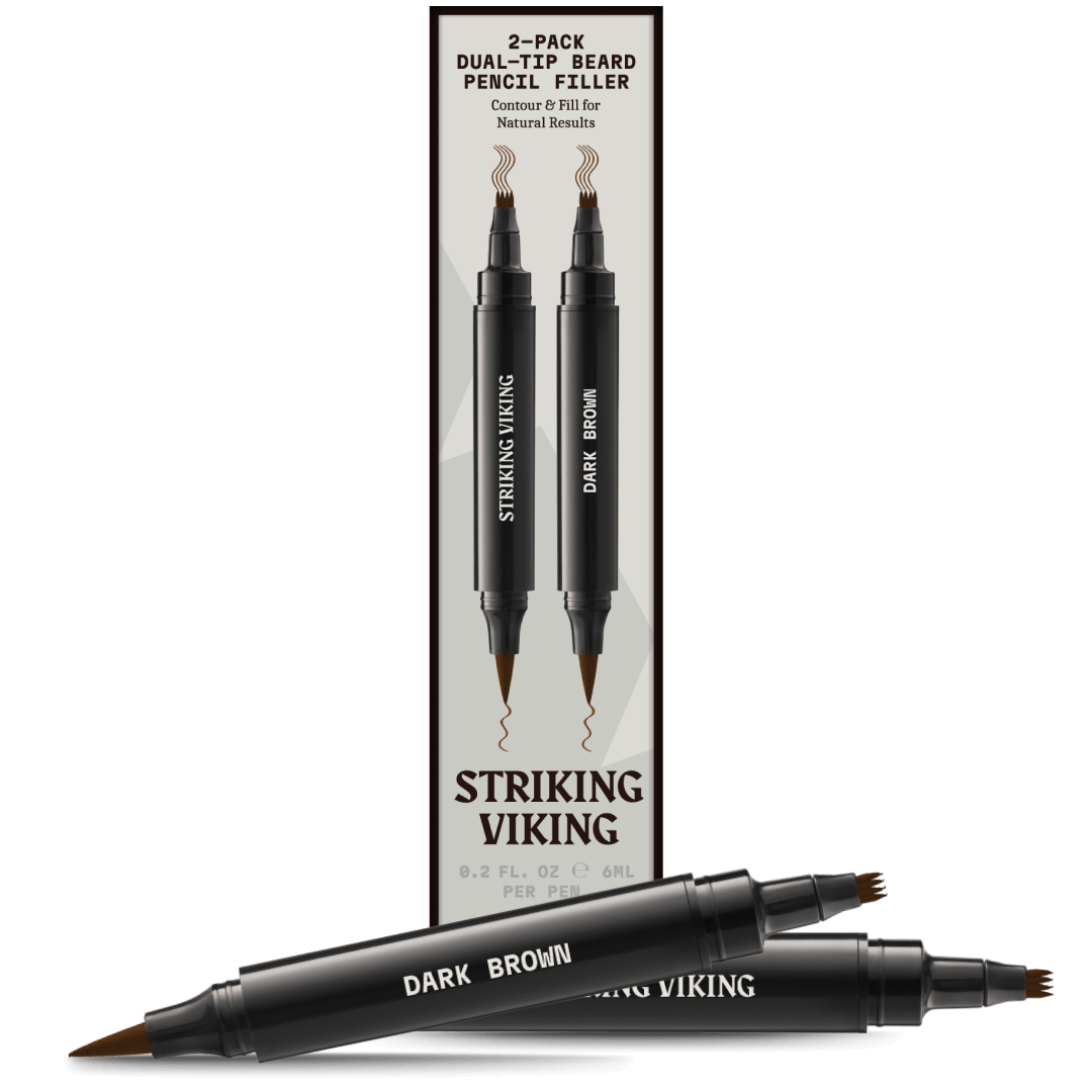 Beard Filler Pen Dual Tip 2-Pack | Fill Patches | Striking Viking
