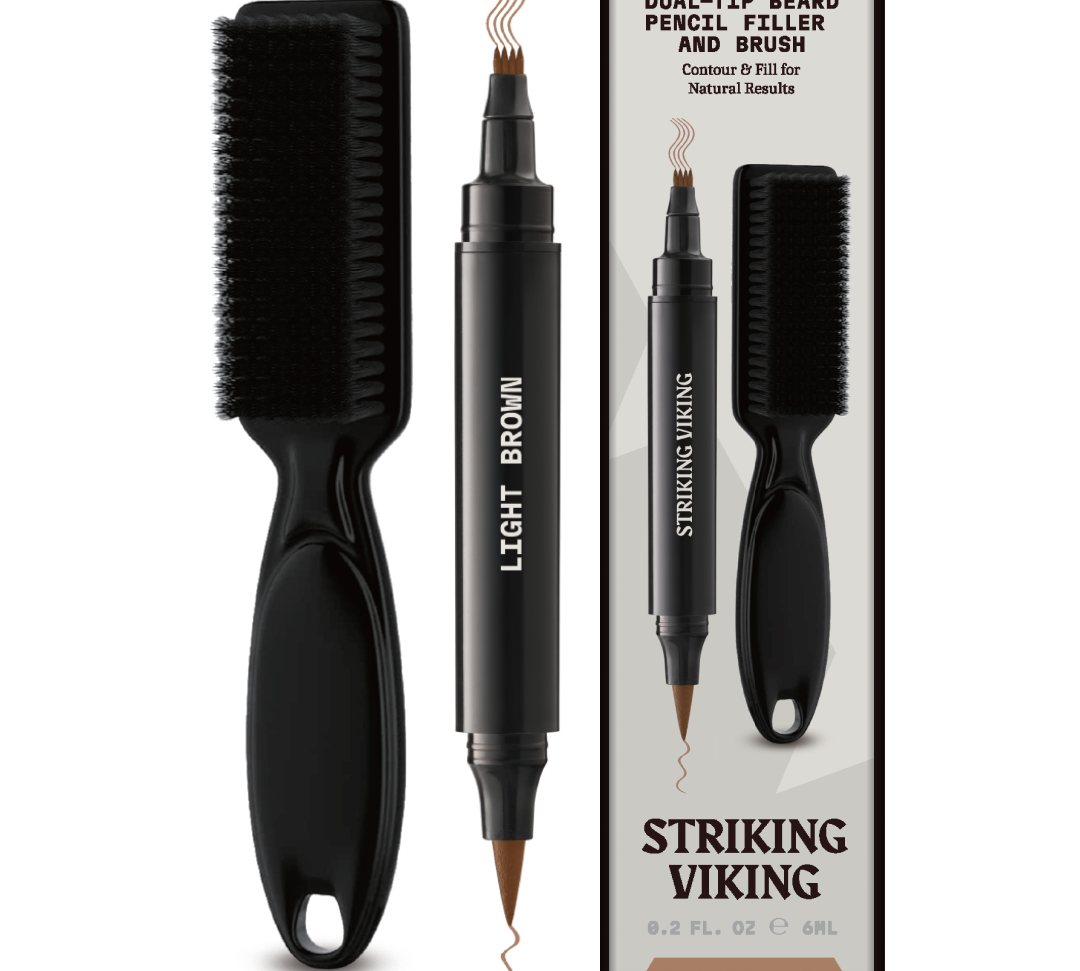 Beard Filler Pen - Dual Tip Pencil & Brush