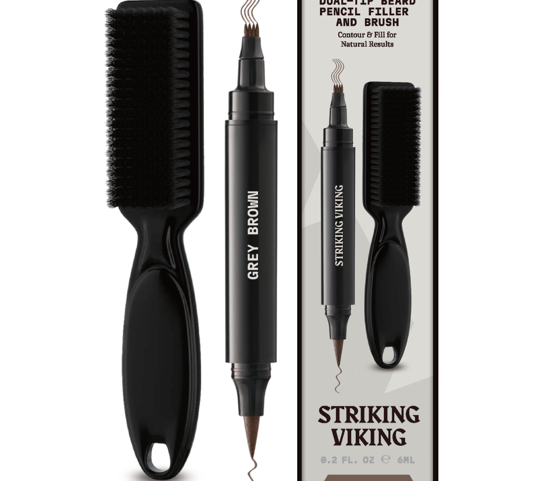 Beard Filler Pen - Dual Tip Pencil & Brush