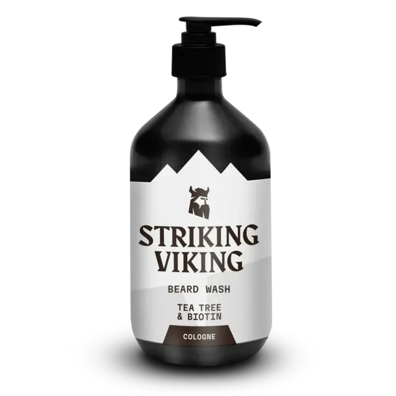Striking Viking Tea Tree & Biotin Beard Wash Cologne for Clean Fresh Healthy Beard Care