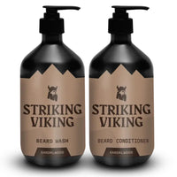 Coffret shampooing et après-shampooing à barbe au santal Striking Viking – Soin hydratant de la barbe pour homme