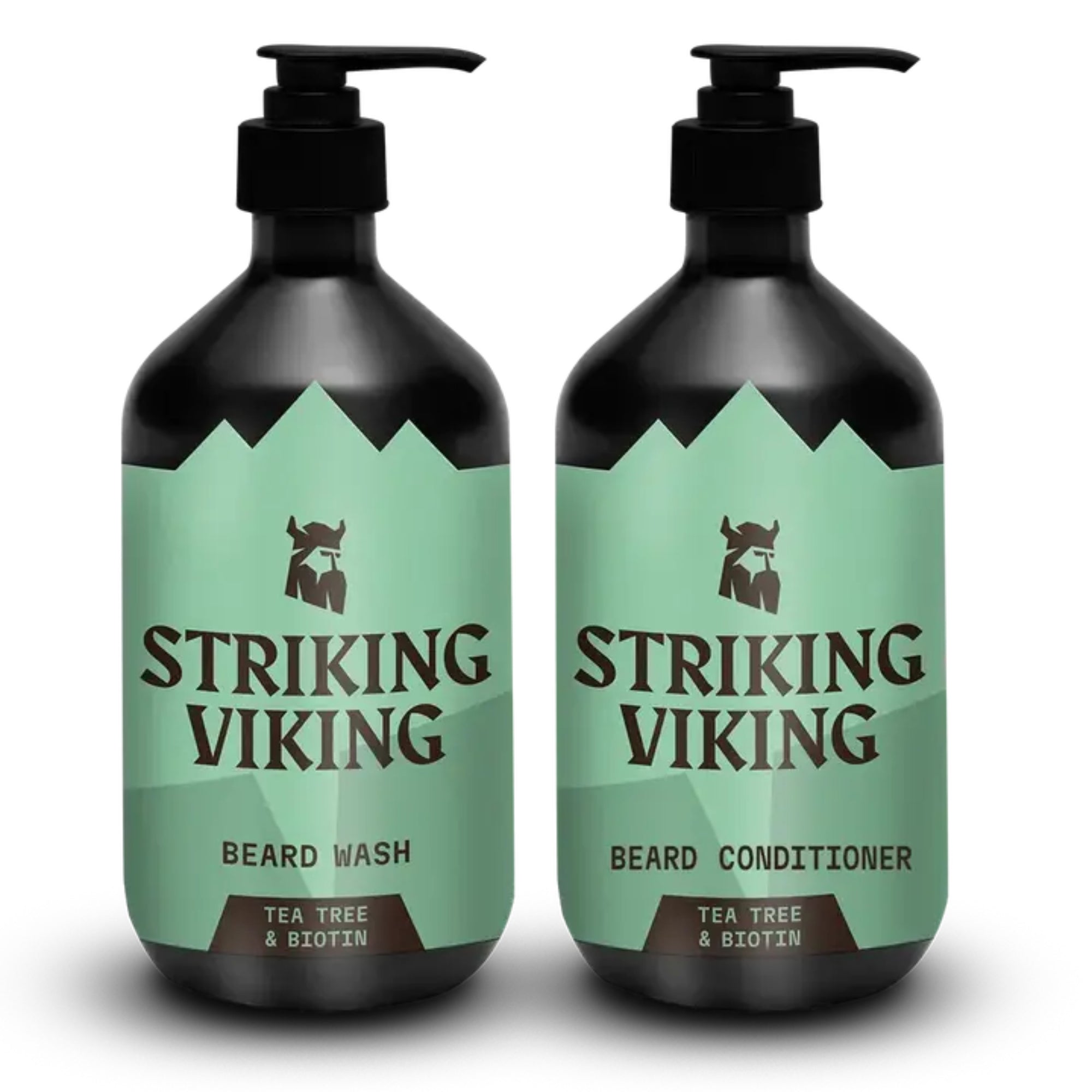 Skäggschampo & Balsam Set – Tea Tree & Biotin