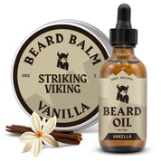 Striking Viking Vanilla Beard Oil & Balm Kit for Soft Healthy Beard Care for Men