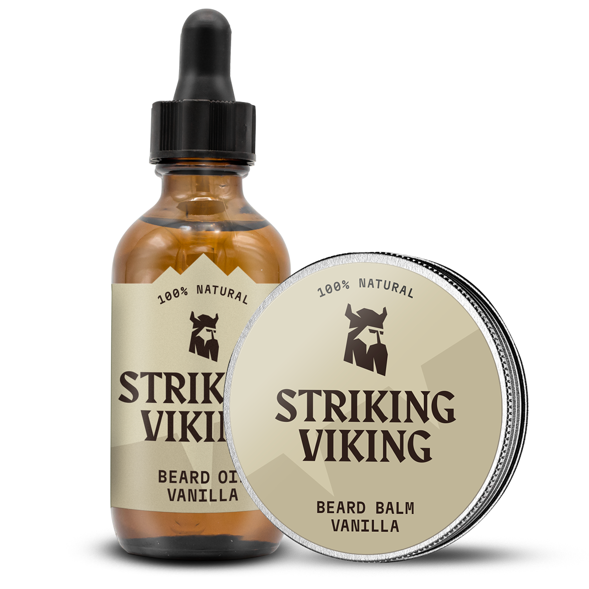 Beard Oil and Balm Vanilla Set for Grooming and Styling
