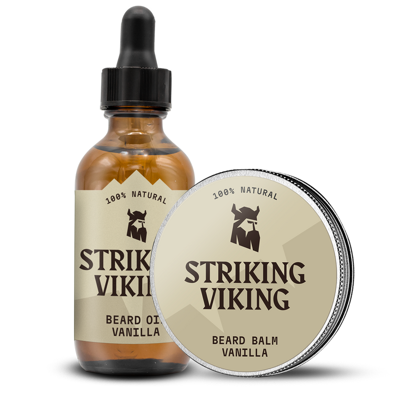 Beard Oil and Balm - Vanilla for healthy, moisturized styling with natural ingredients.