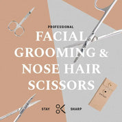 ONTAKI Facial Hair Grooming Scissors 2 Pack – Precision Beard, Nose & Mustache Trimming