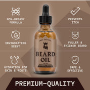 Striking Viking Sandalwood Beard Oil & Balm Kit for Soft Healthy Beard Care for Men