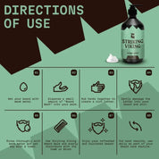 Striking Viking Tea Tree & Biotin Beard Shampoo for Clean Healthy Soft Beard Care for Men