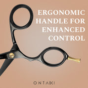 ONTAKI Bart- & Schnurrbartschere aus japanischem Stahl mit abgerundeter Spitze (4.2")