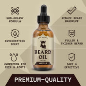 Striking Viking Vanilla Beard Oil & Balm Kit for Soft Healthy Beard Care for Men