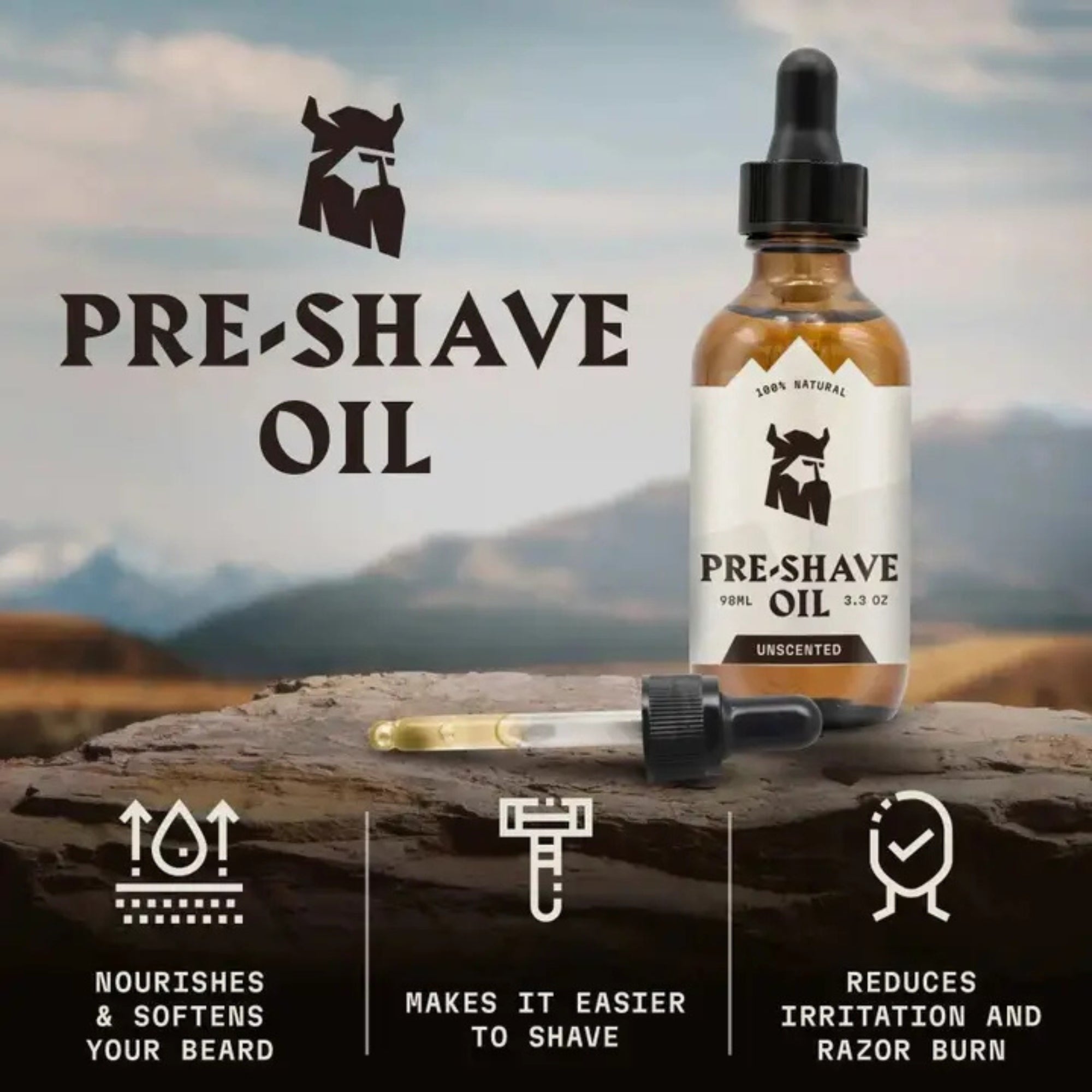 Huile de pré-rasage pour hommes - Sans parfum