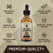 Striking Viking Vanilla Beard Growth Oil with Biotin & Castor Oil for Fuller Beard Growth