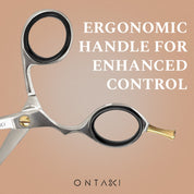 ONTAKI Bart- & Schnurrbartschere aus japanischem Stahl mit abgerundeter Spitze (4.2")