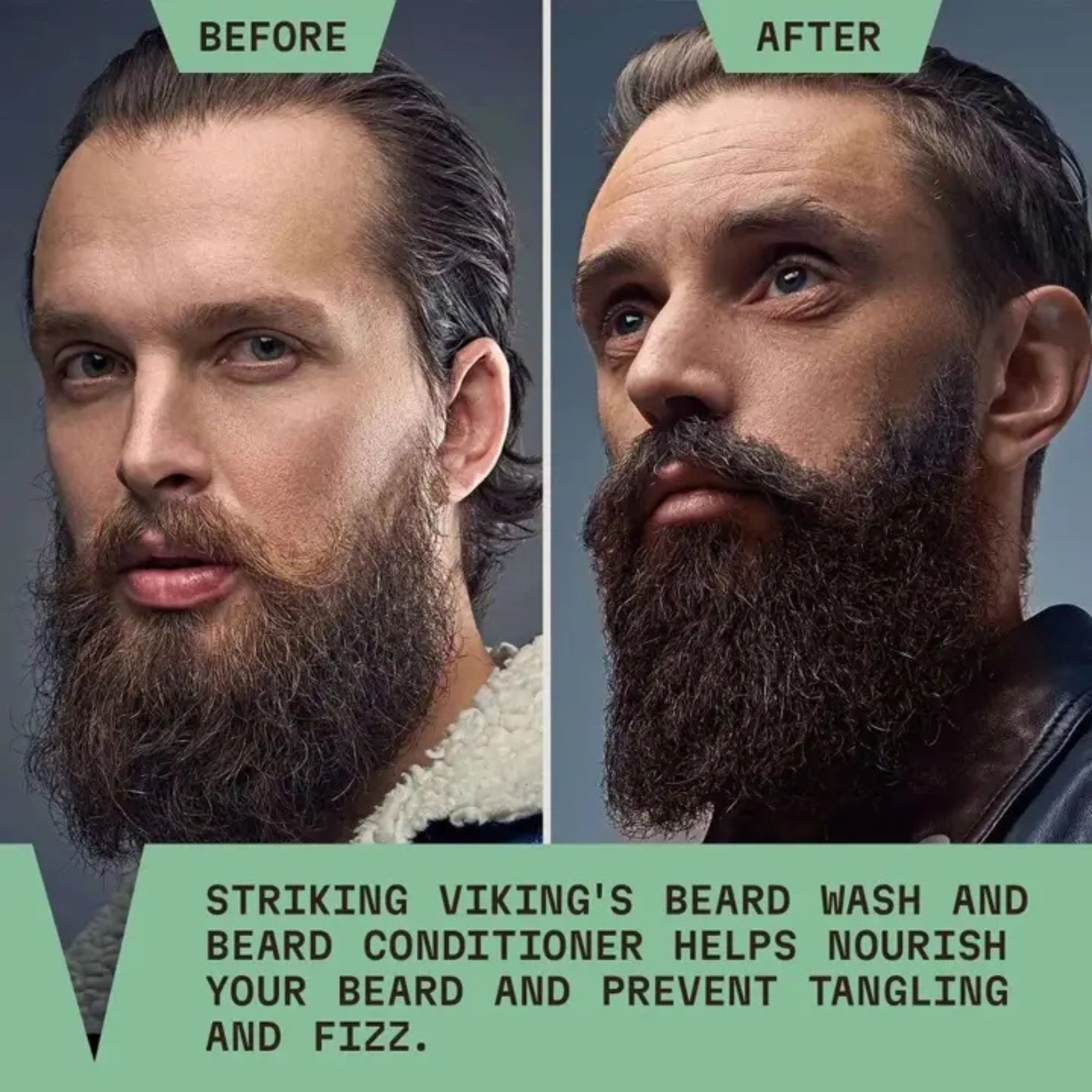 Skäggschampo & Balsam Set – Tea Tree & Biotin