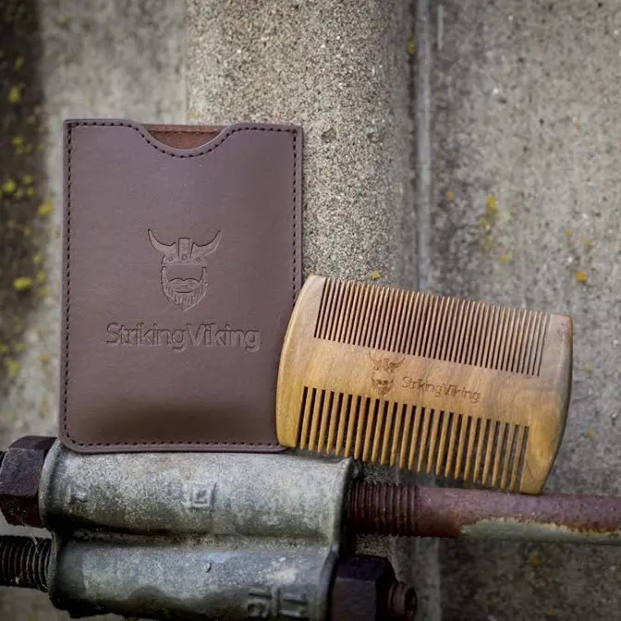 Striking Viking Sandalwood Wooden Beard Comb – Brown