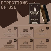 Striking Viking Boar Bristle Beard Brush for Men – Natural Beech Wood Grooming Brush