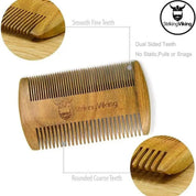 Striking Viking Sandalwood Wooden Beard Comb – Brown