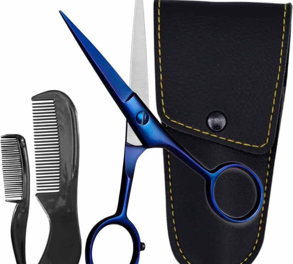 ONTAKI Professionella tyska stål skägg- & mustaschsaxar (5")