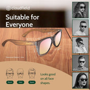 rose gold lens polarized sunglasses