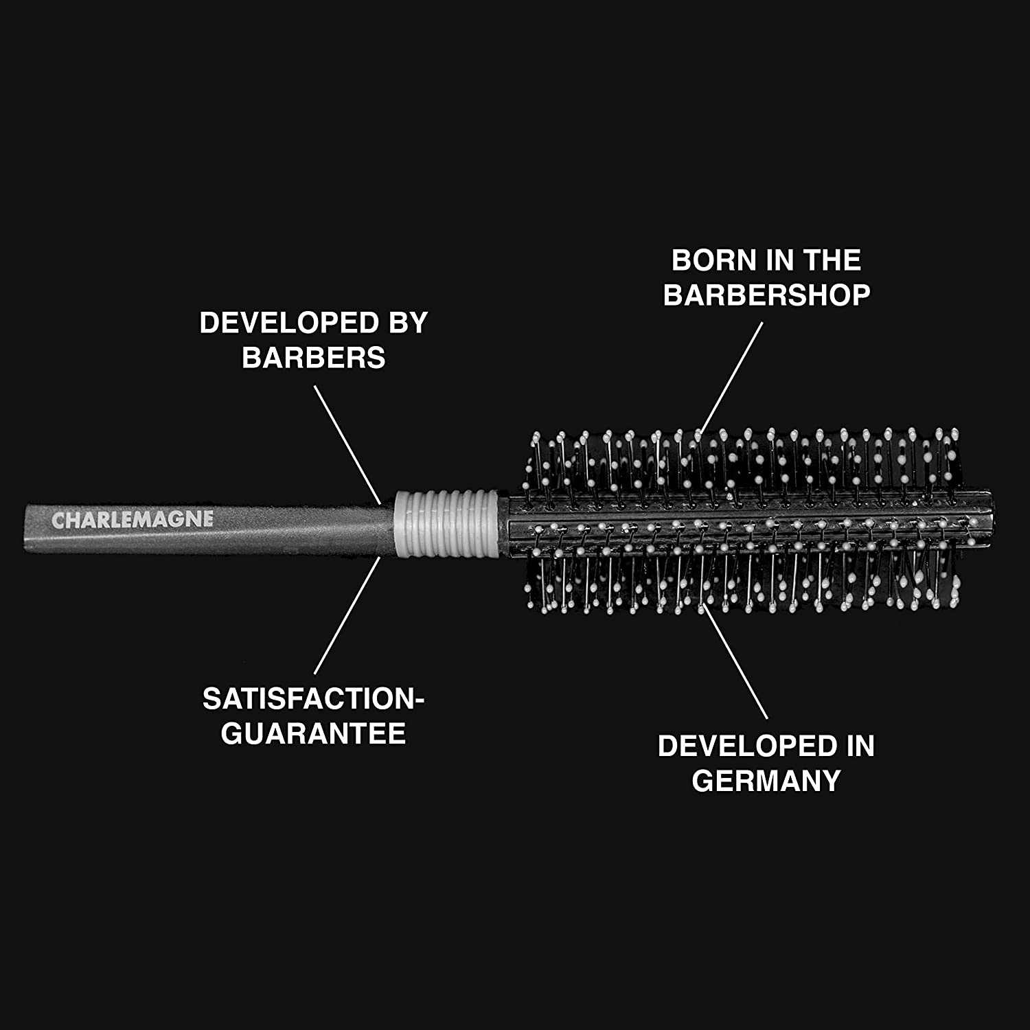 Runde Haarbürste - Schwarz