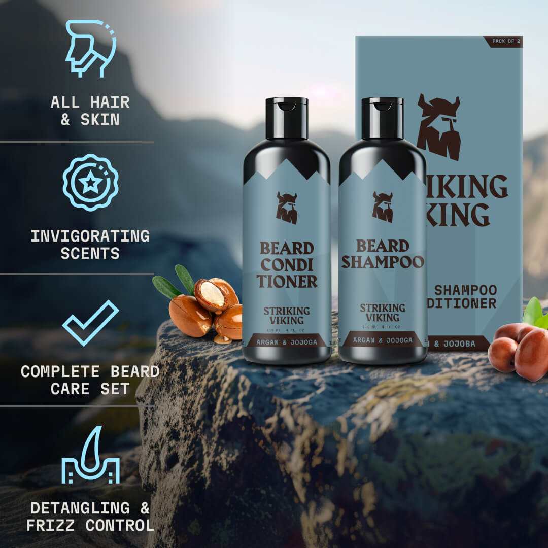 Beard Shampoo & Conditioner Cologne (Argan & Jojoba Oil )