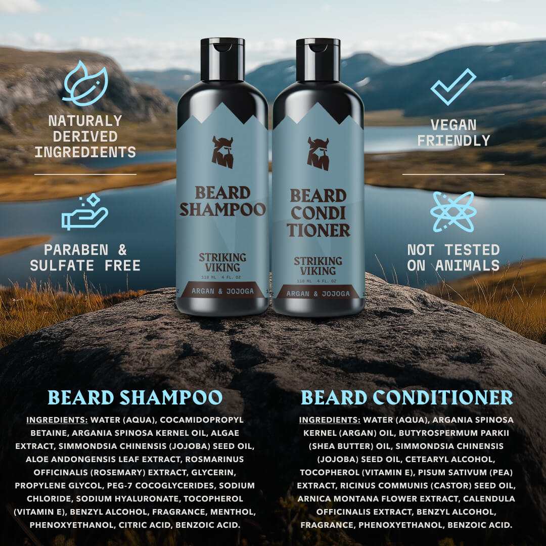Beard Shampoo & Conditioner Cologne (Argan & Jojoba Oil )