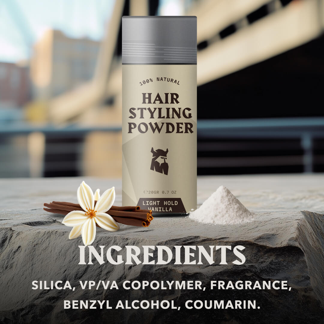 Hair Styling Powder for Men - Light Hold - Vanilla Scent