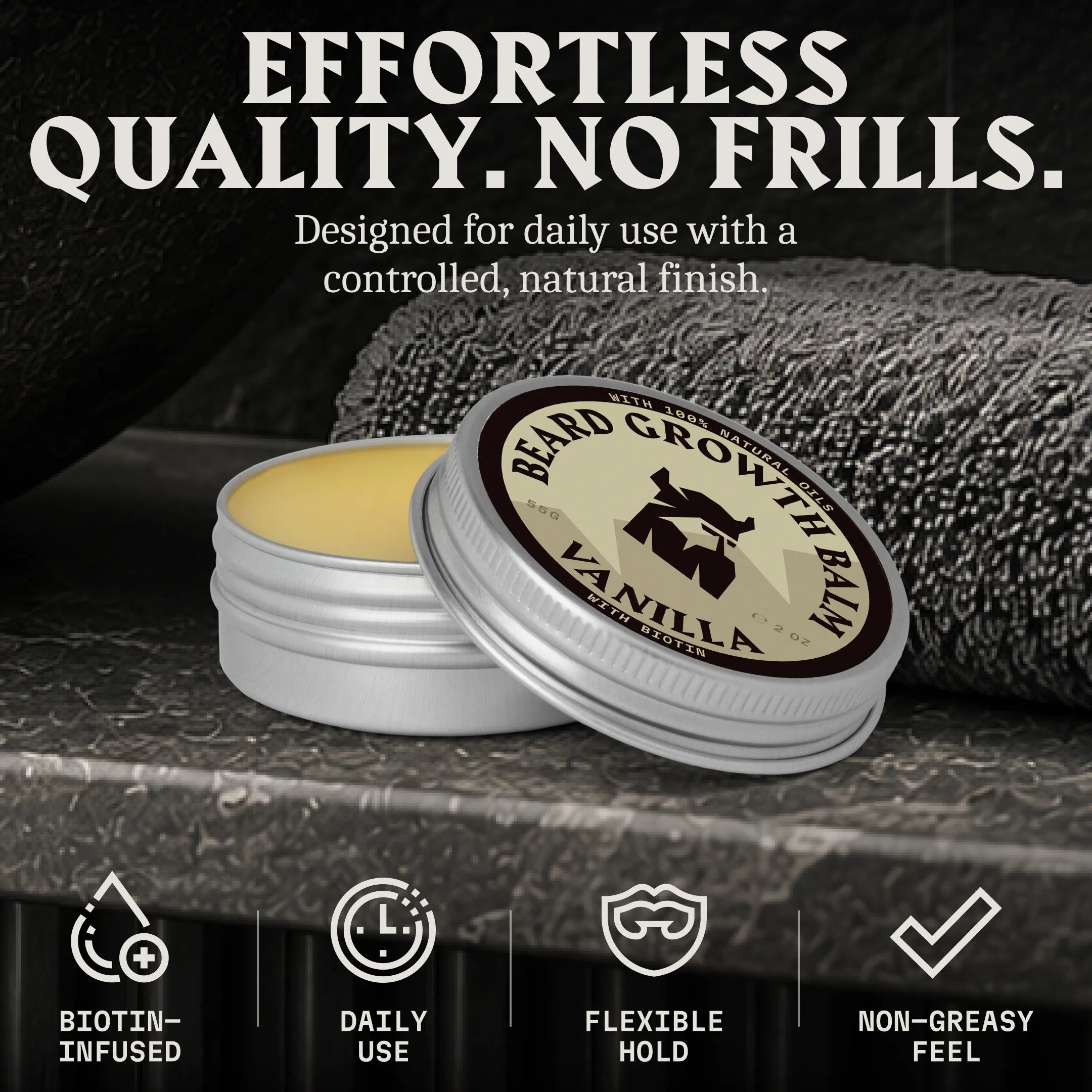 Beard Growth Balm with Biotin | Vanilla