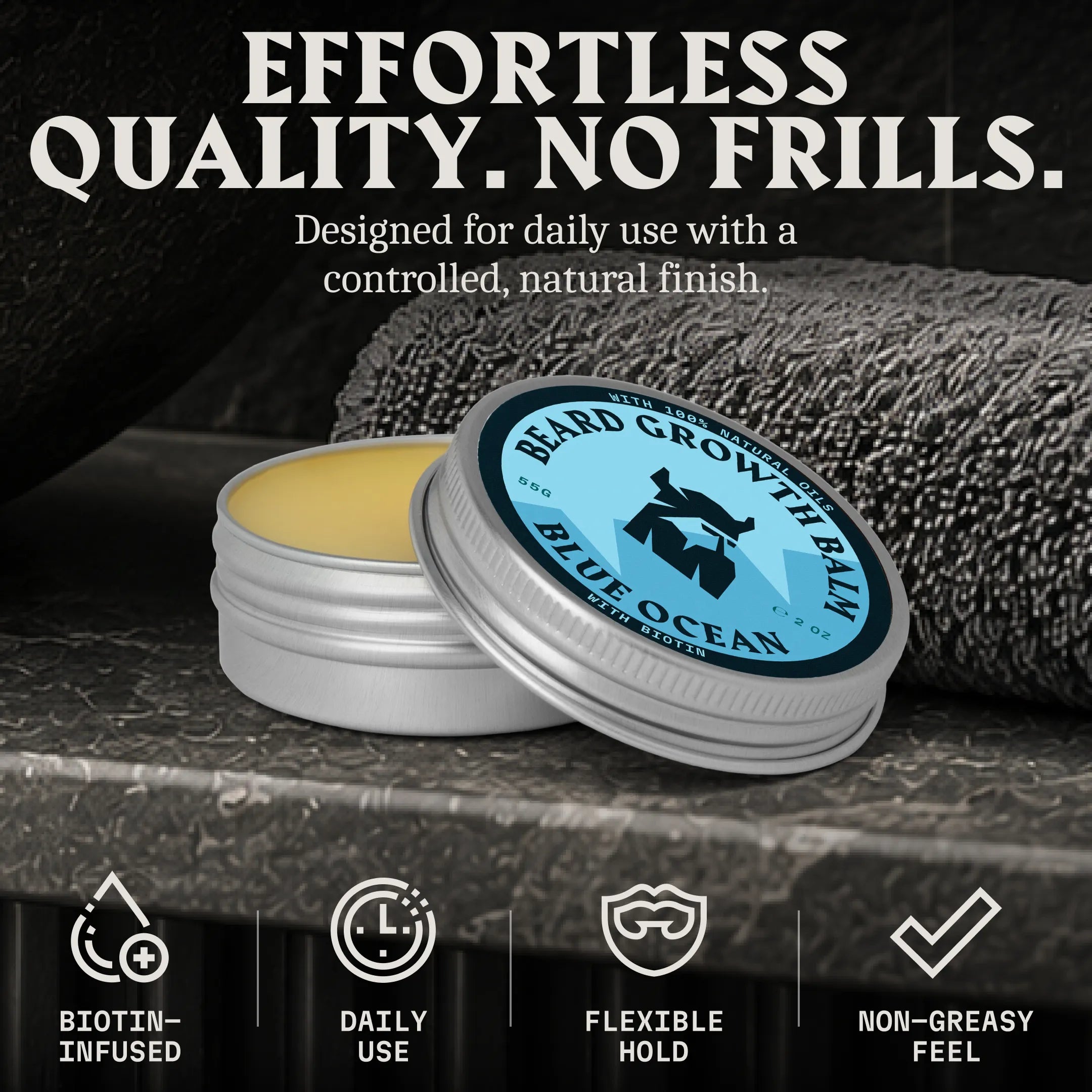Beard Growth Balm with Biotin | Blue Ocean