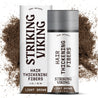 Striking Viking Hair Thickening Fibers for men, light brown, 100% natural formula for fuller hair.