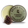Cedarwood beard balm in tin, 2 oz, natural ingredients.
