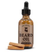 Beard Oil Sandalwood - 100% Natural, 2 oz dropper bottle.