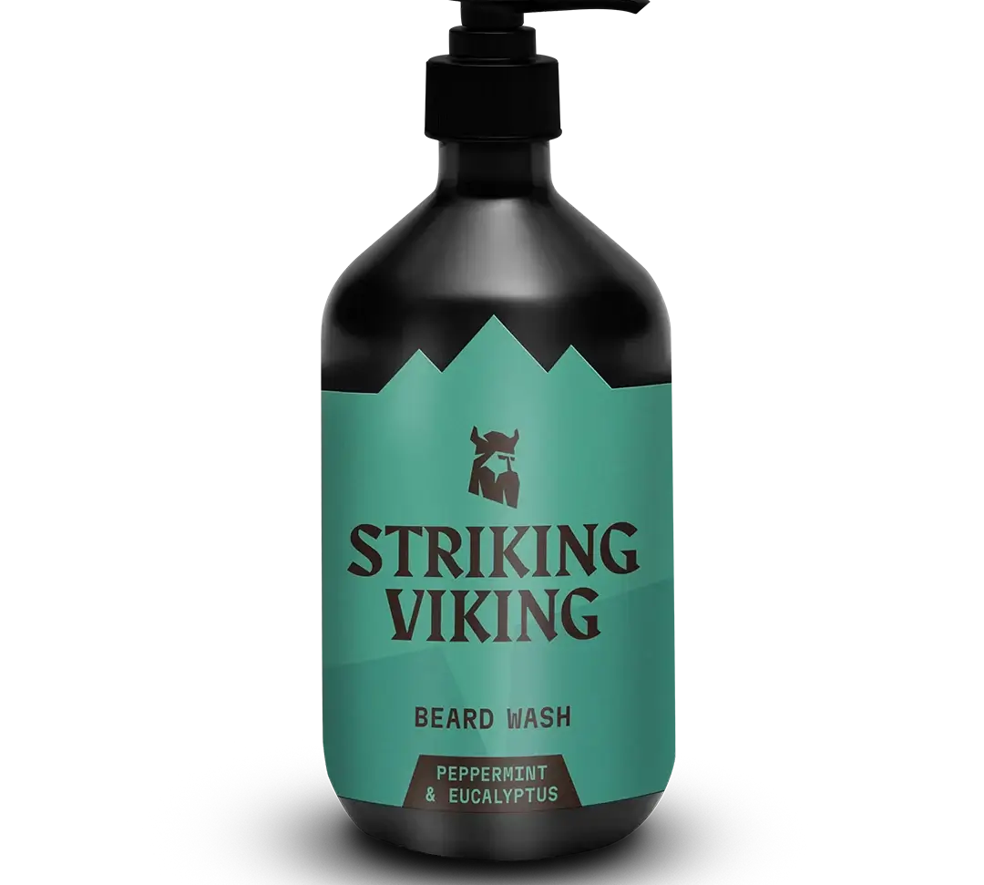 Beard Shampoo with peppermint and eucalyptus by Striking Viking.