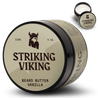 Beard Butter Vanilla by Striking Viking in a 4 oz container, designed for intense moisturization and long-lasting fragrance.