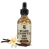 Beard Growth Oil for Men featuring vanilla scent and infused with biotin and castor oil.