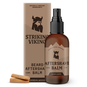 Sandalwood After Shave Balm for Men by Striking Viking, soothing post-shave treatment with hydrating and nourishing formula.