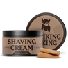 Sandalwood shaving cream for men in a 5.3 oz container with rich aroma.