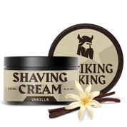 Vanilla scented shaving cream for men in 5.3 oz tub, perfect for sensitive skin.