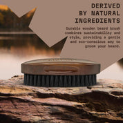 Beard Brush for Men - Natural Boar Bristle with Beech Wood Handle