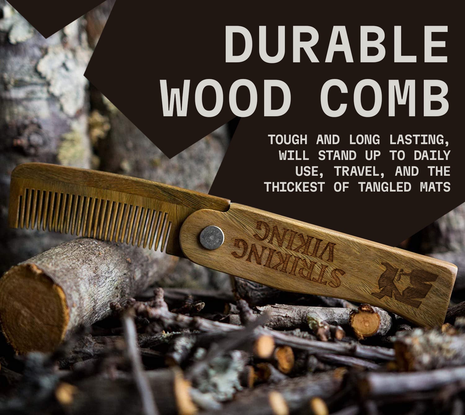 Folding Wooden Comb