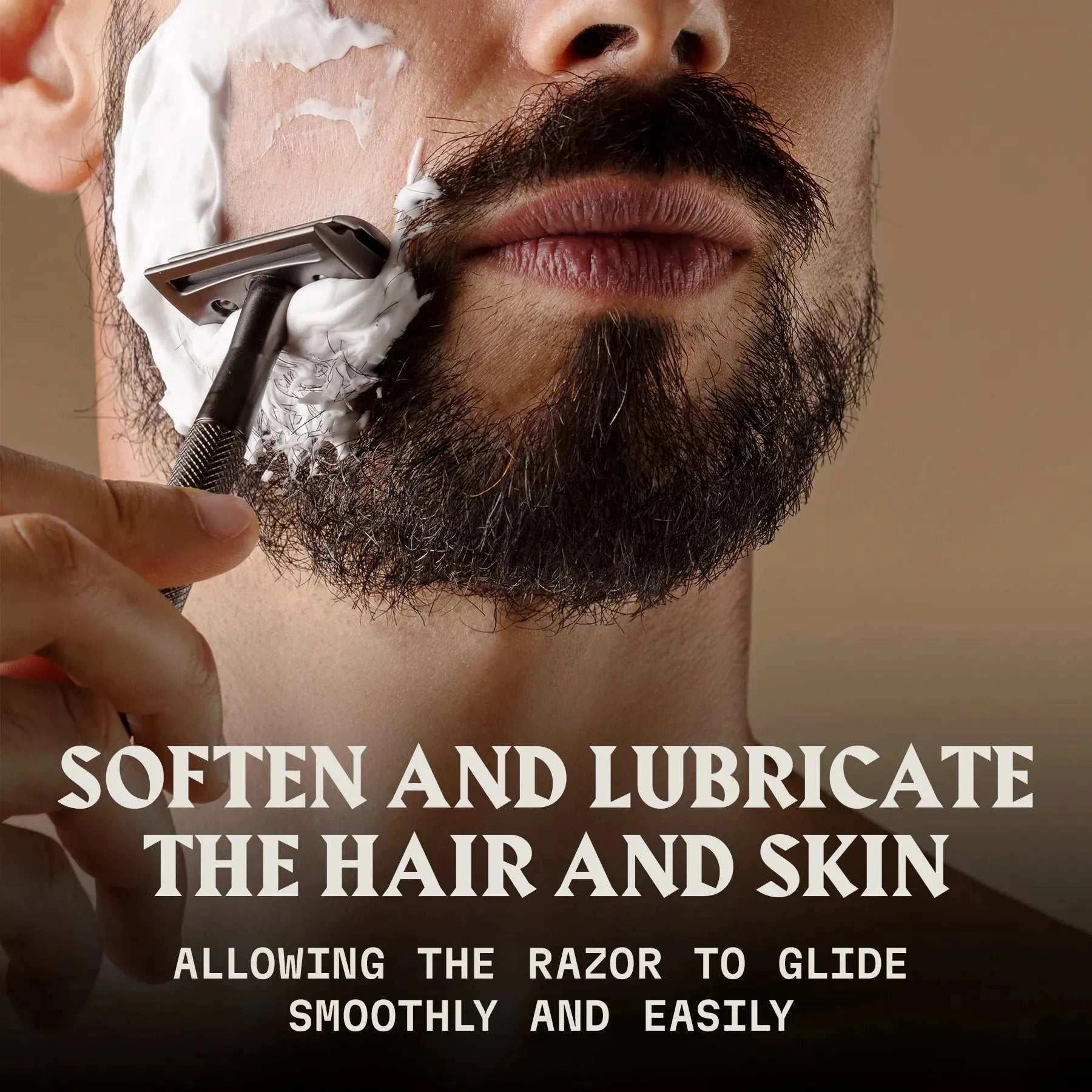 Unscented pre shave oil softening and lubricating skin for smooth shave.