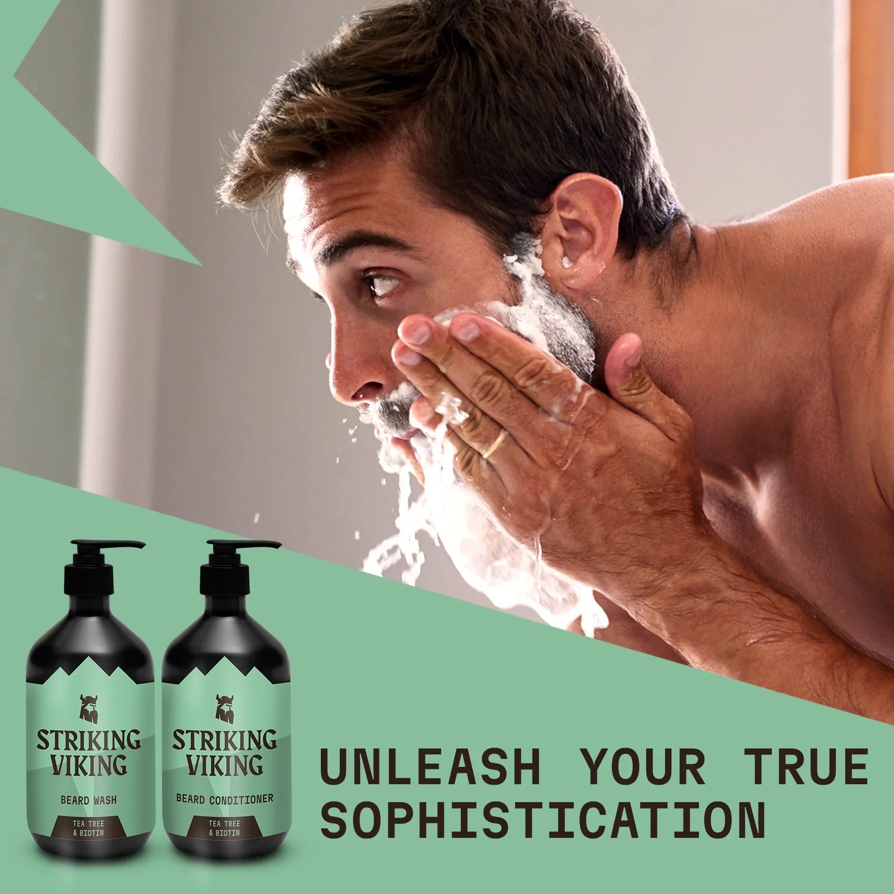 Beard Wash & Conditioner Set (Tea Tree & Biotin)