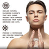 Vanilla after shave balm for men providing soothing, nourishing, and hydrating post-shave care.