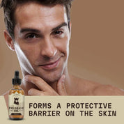 Pre Shave Oil for Men with Vanilla scent, provides protective barrier for irritation-free shave.