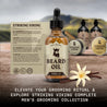 Vanilla Beard Oil 2 Pack with dropper bottles, featuring all-natural and organic ingredients to promote healthy beard growth, soften, and add shine.