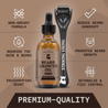 Beard Growth Kit with Sandalwood-scented oil and derma roller for thicker beard.
