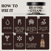 Shaving Cream for Men (Unscented) - Striking Viking, professional-grade, unscented, sensitive skin formula for smooth, close shave.